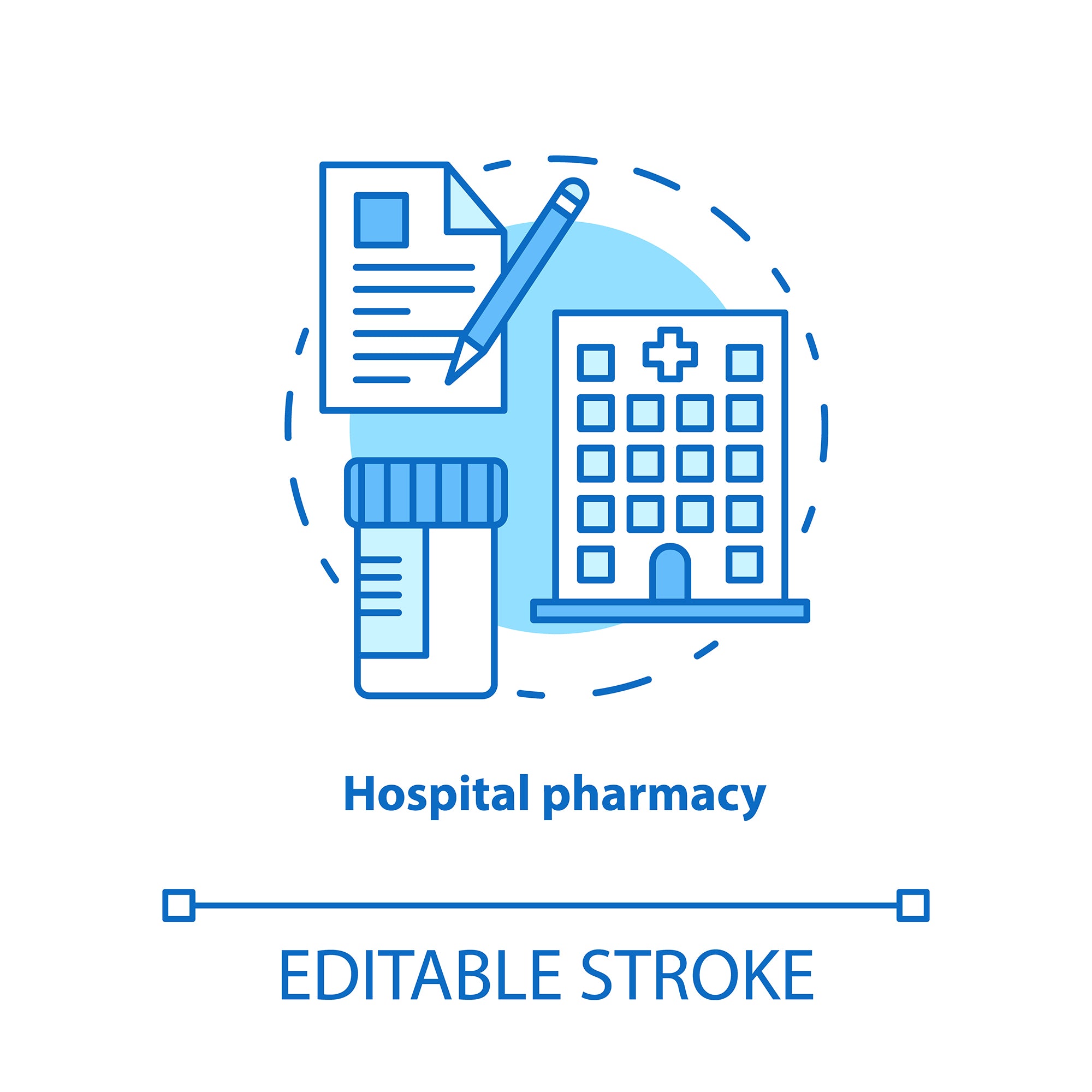Pharmacy concept icons bundle