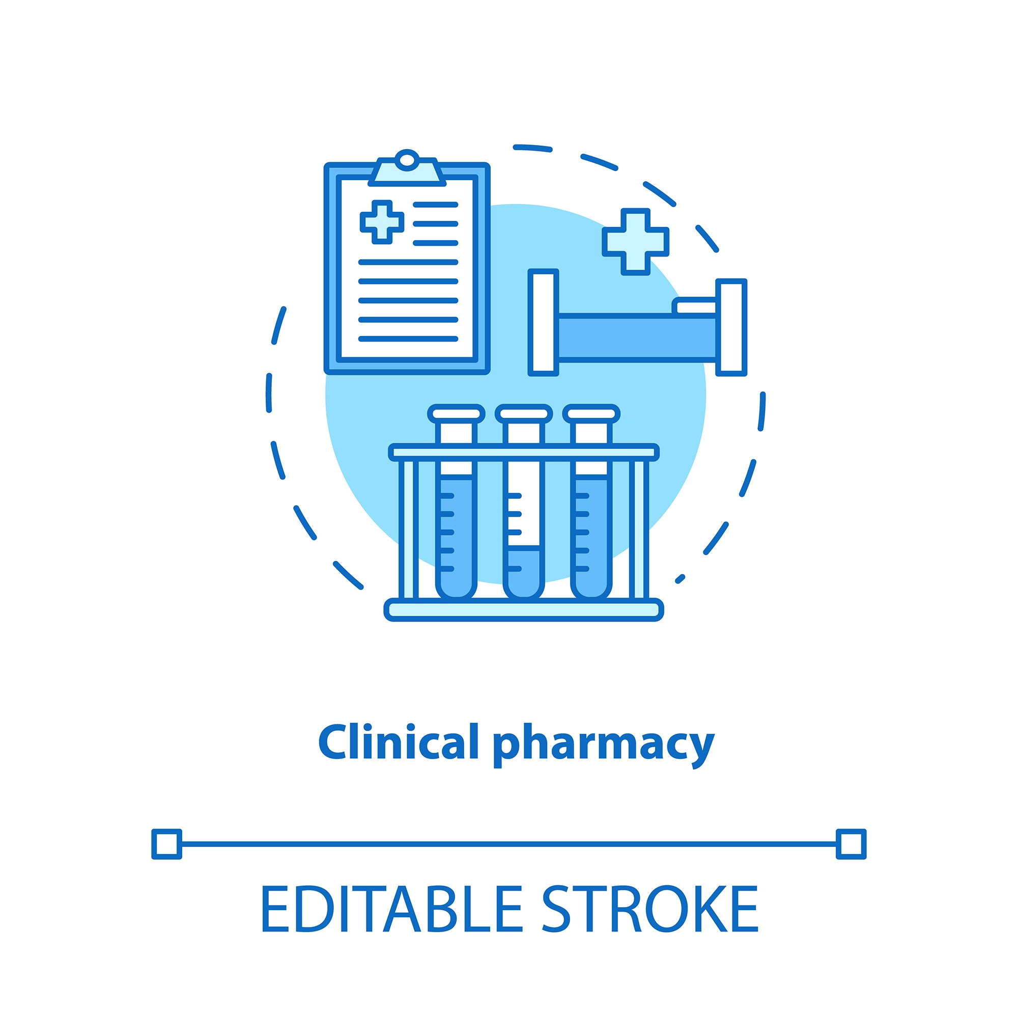 Pharmacy concept icons bundle
