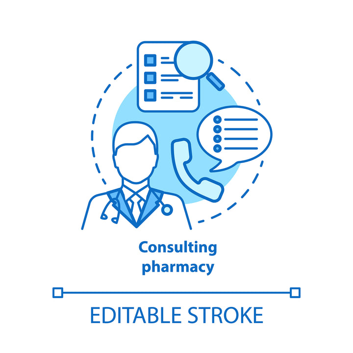 Pharmacy concept icons bundle