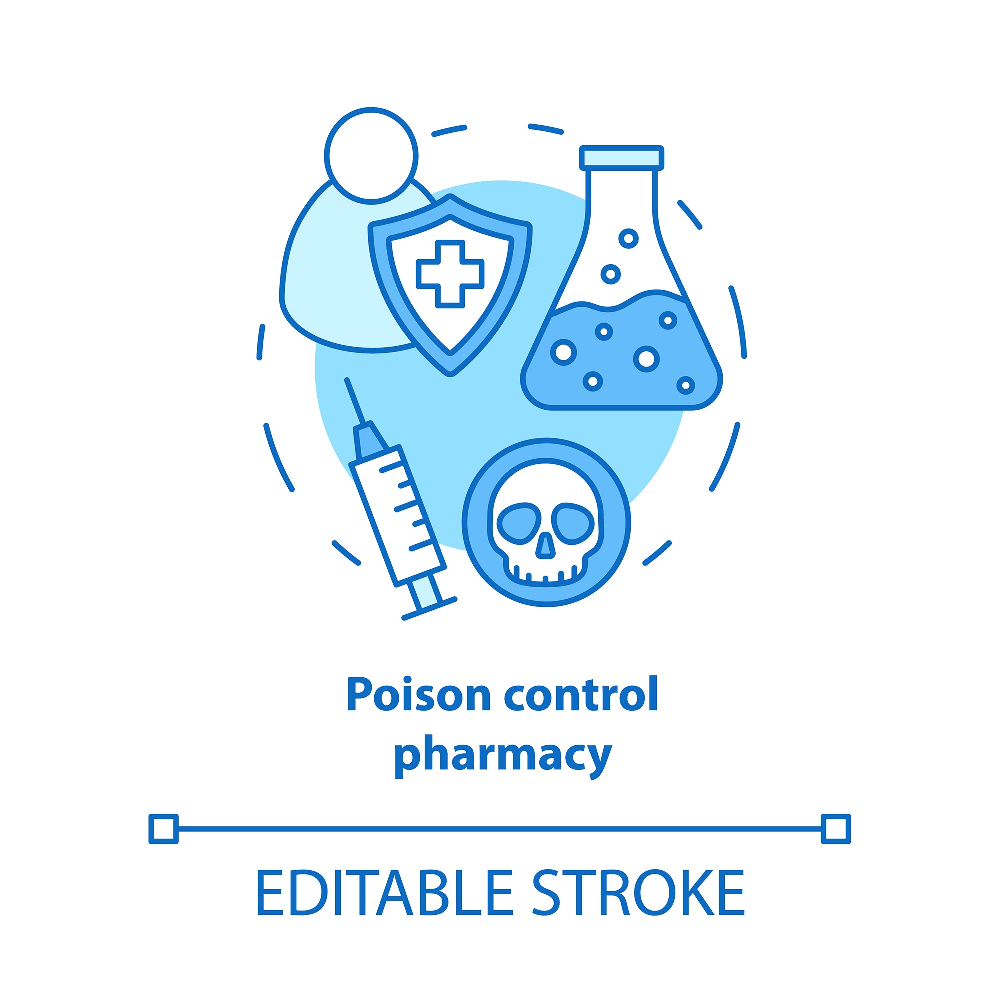 Pharmacy concept icons bundle