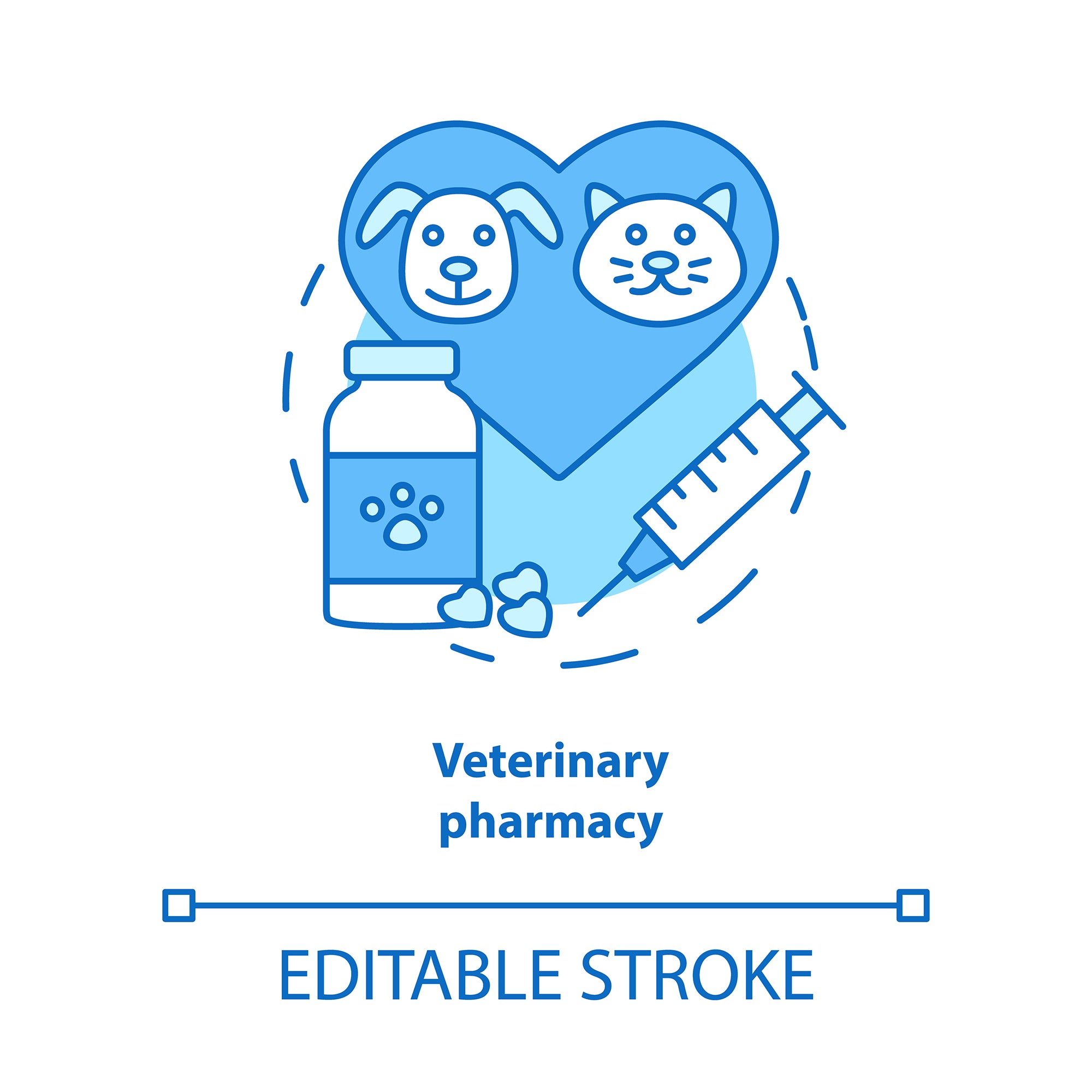Pharmacy concept icons bundle