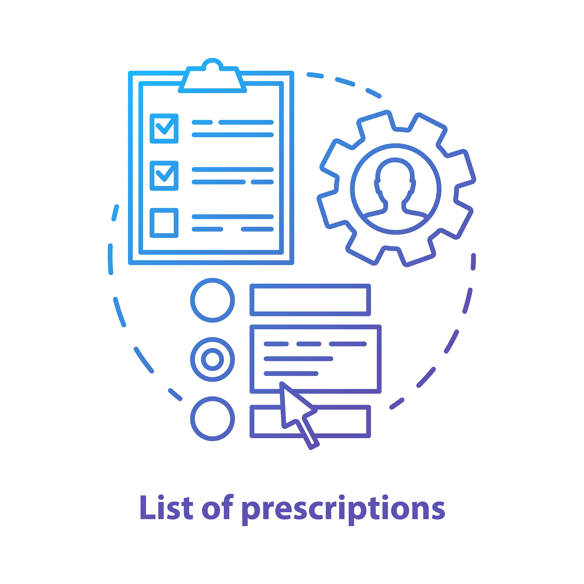 Pharmacy concept icons bundle