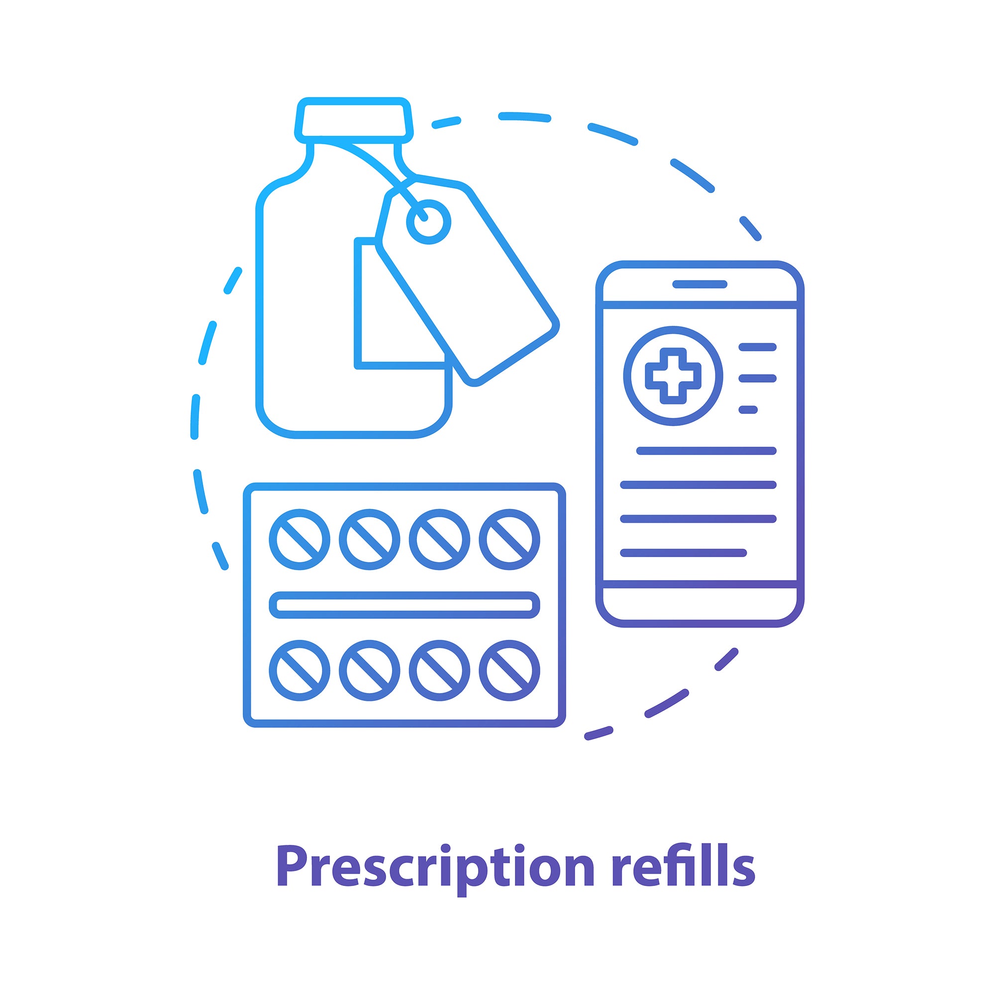 Pharmacy concept icons bundle