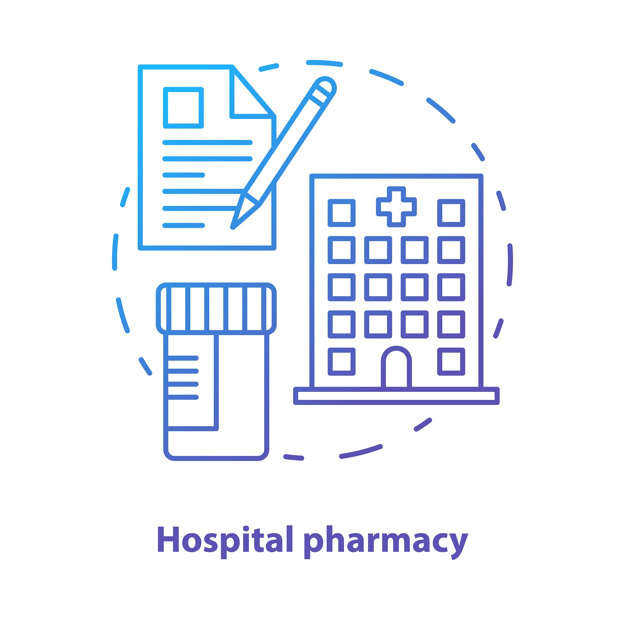 Pharmacy concept icons bundle