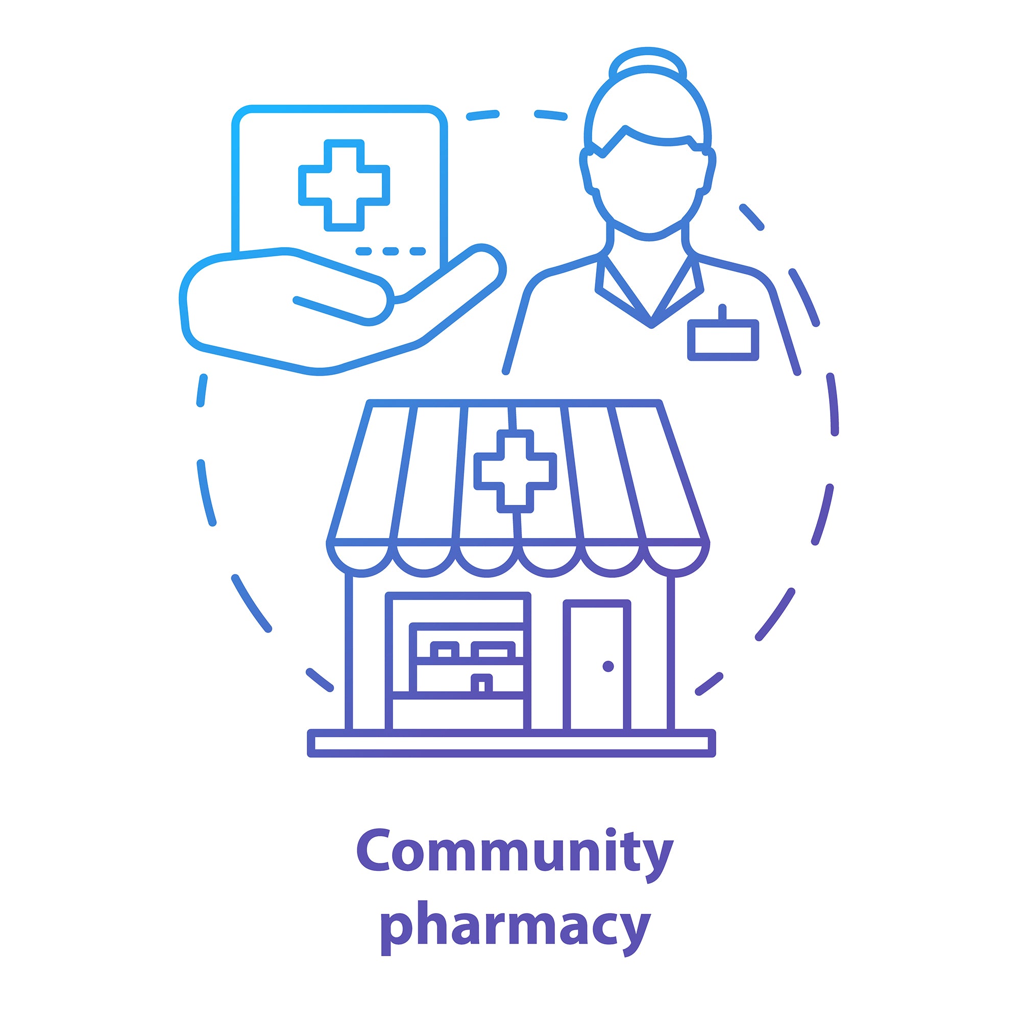 Pharmacy concept icons bundle