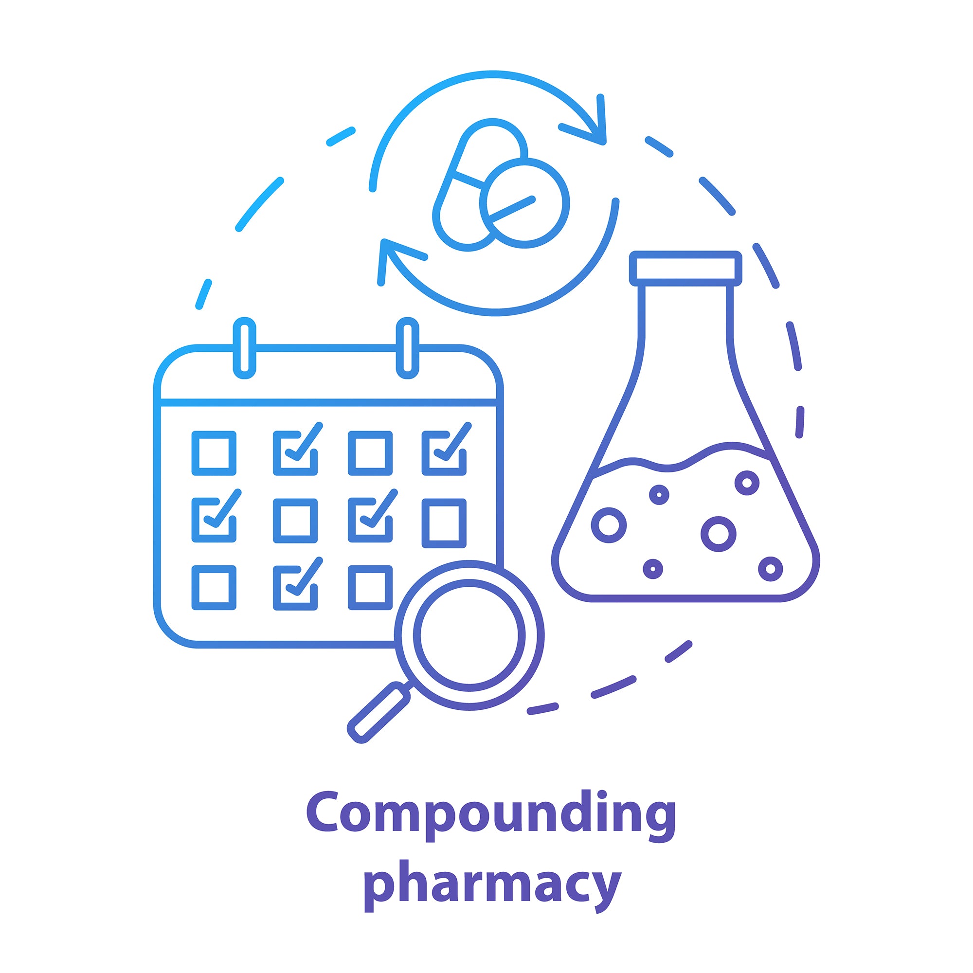 Pharmacy concept icons bundle