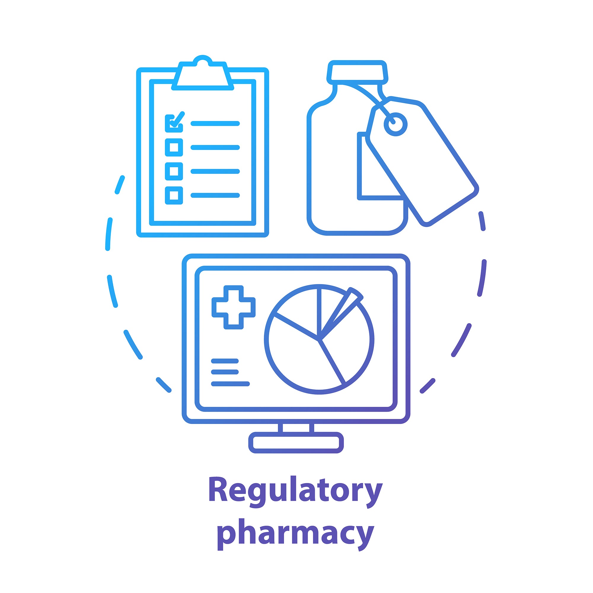 Pharmacy concept icons bundle