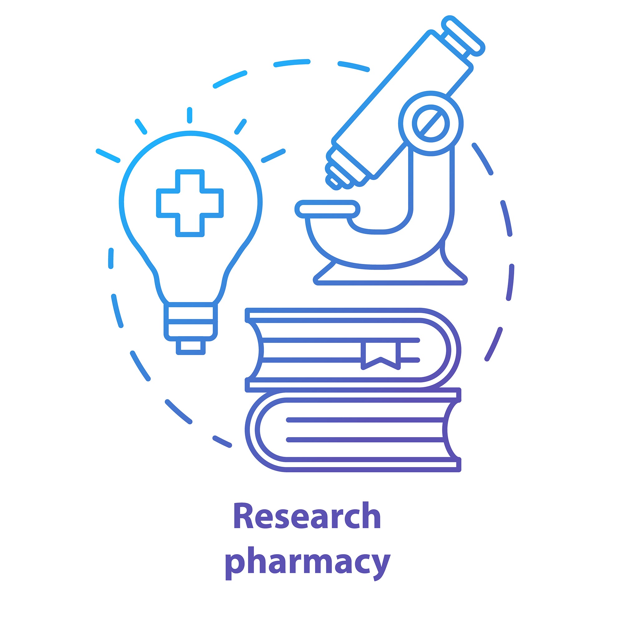 Pharmacy concept icons bundle