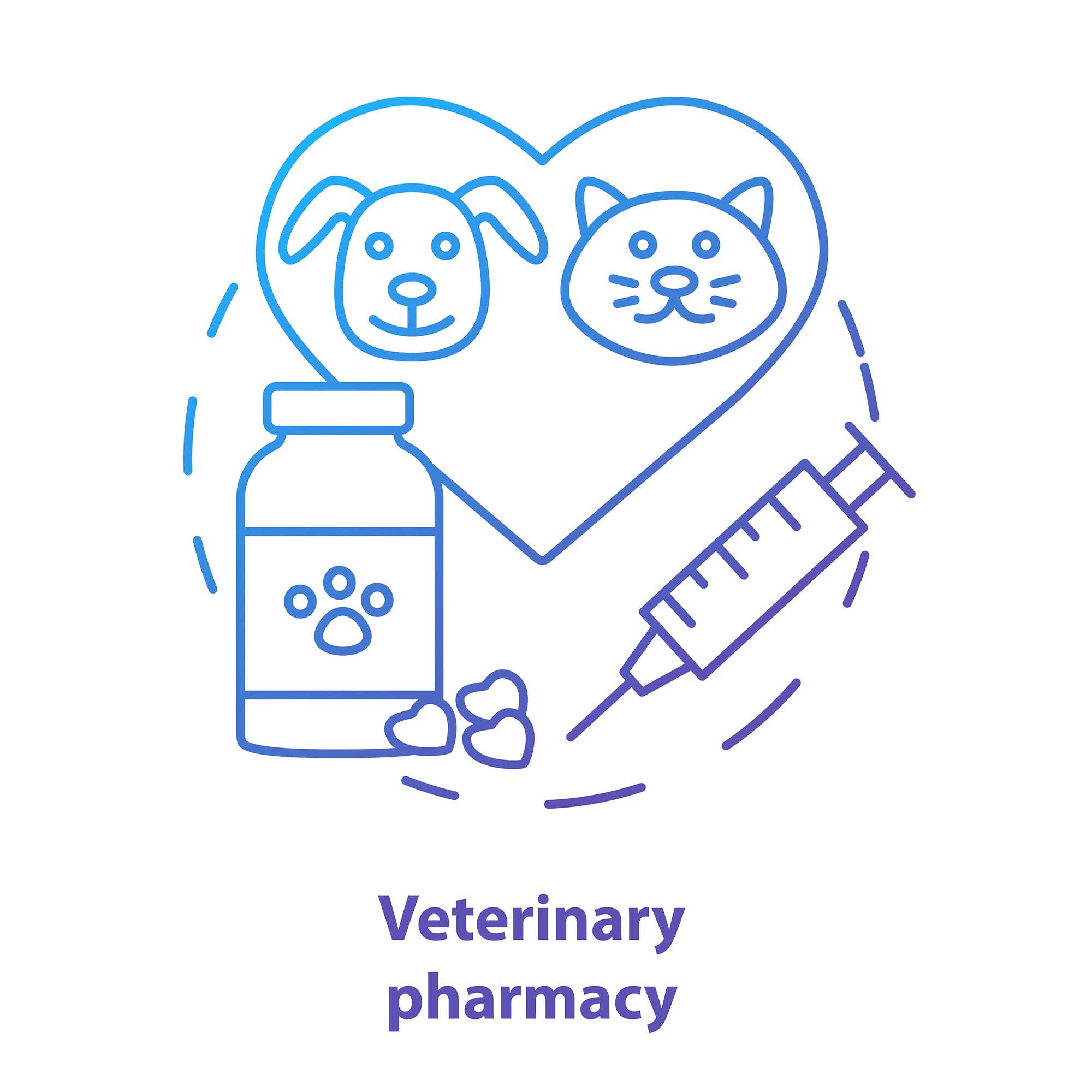 Pharmacy concept icons bundle