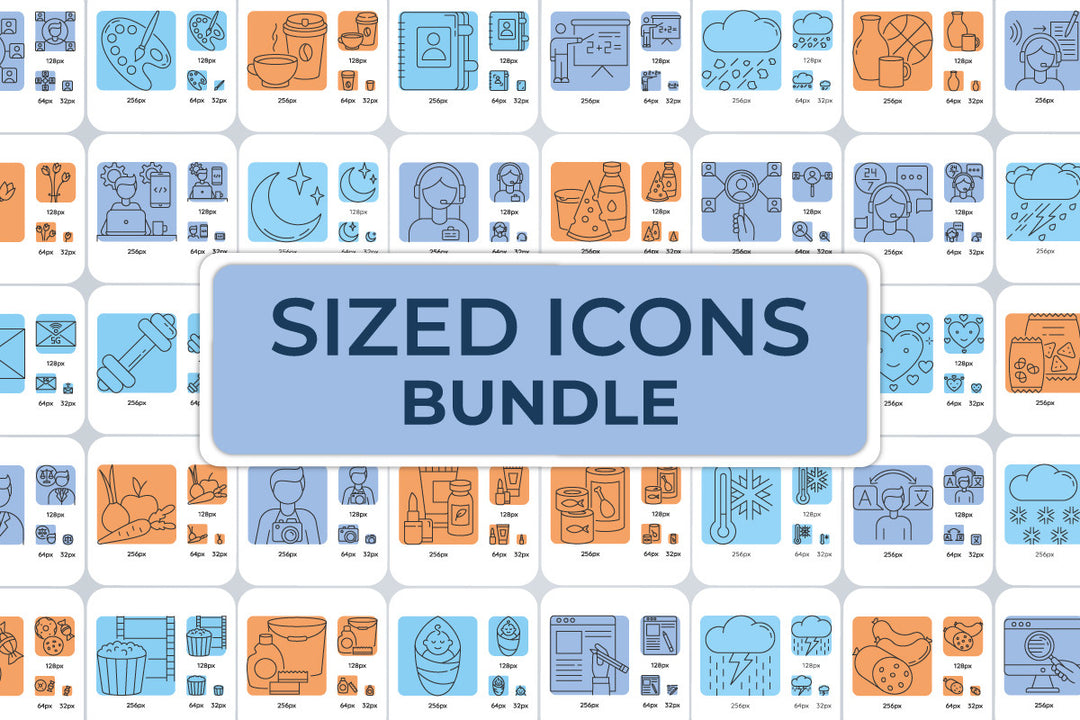 Sized icons bundle