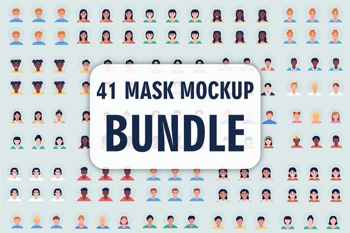 Different people color vector character avatar bundle