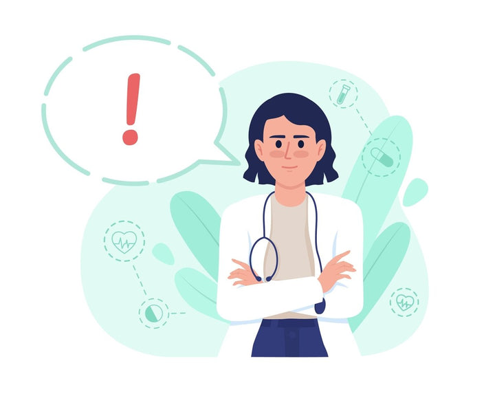 Abdominal pain treatment 2D vector isolated illustrations set