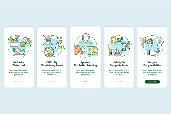 ADHD Symptoms in Adults App Page Bundle