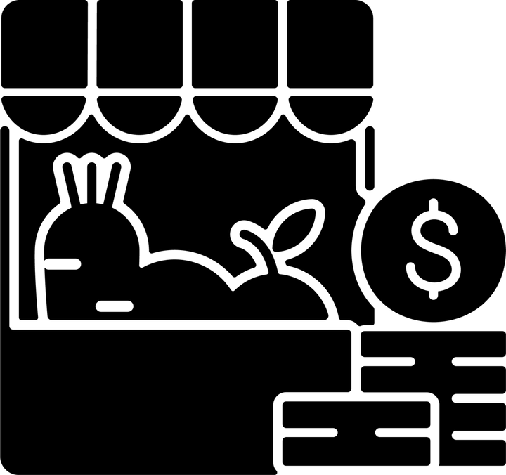 Agriculture related black glyph icons set on white space