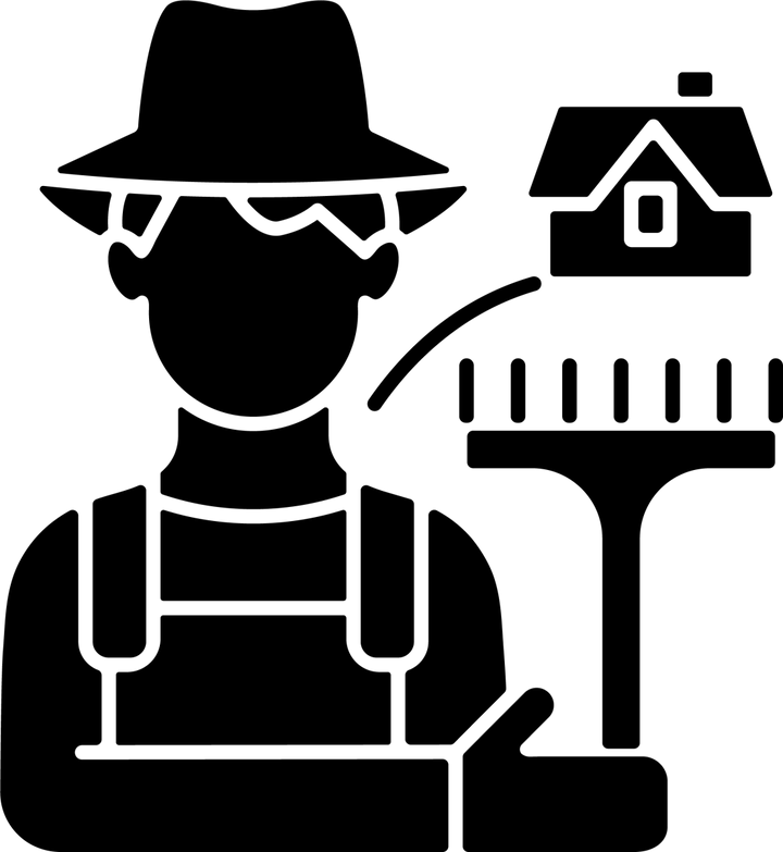 Agriculture related black glyph icons set on white space