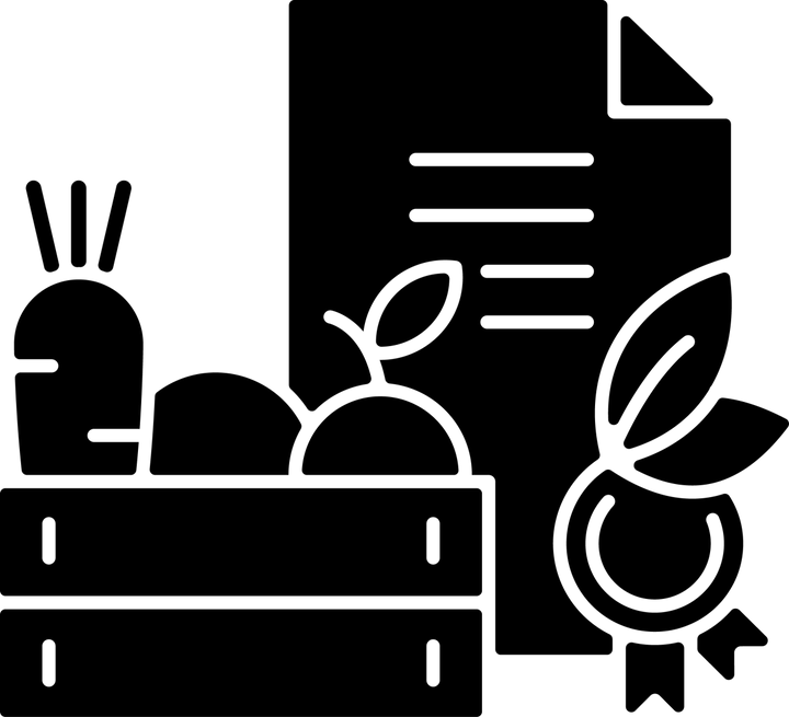Agriculture related black glyph icons set on white space