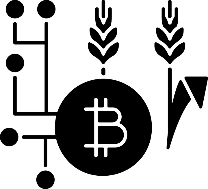Agriculture related black glyph icons set on white space
