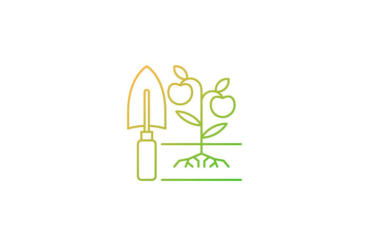 Agriculture related gradient linear vector icons set