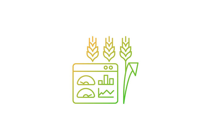 Agriculture related gradient linear vector icons set