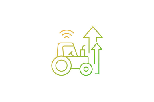 Agriculture related gradient linear vector icons set