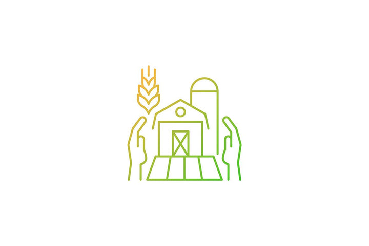Agriculture related gradient linear vector icons set