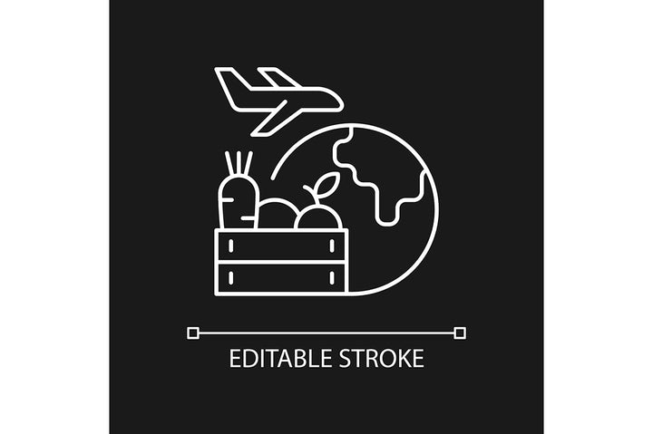 Agriculture related linear icons set for dark and light mode