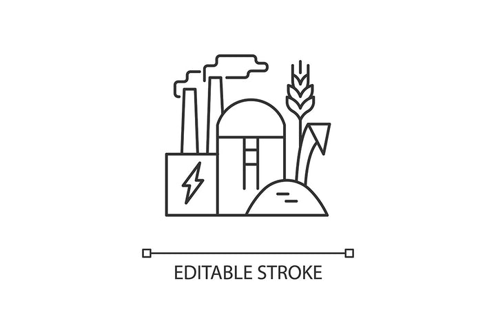 Agriculture related linear icons set for dark and light mode