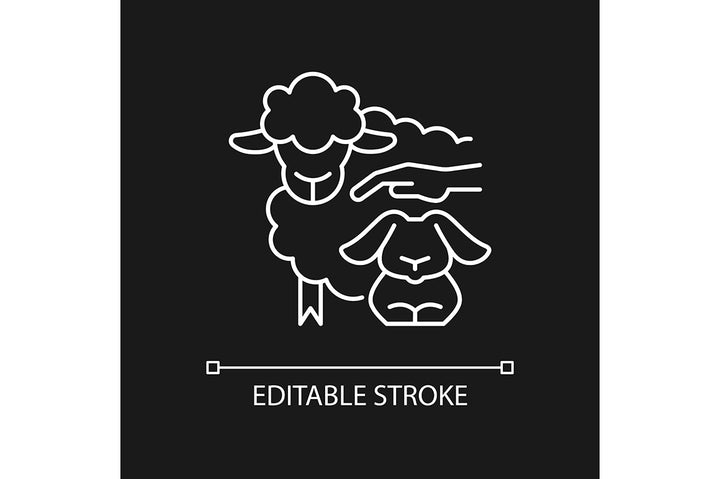 Agriculture related linear icons set for dark and light mode