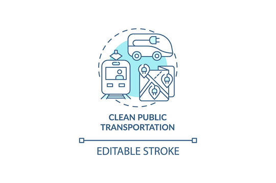Air pollution prevention concept icons bundle