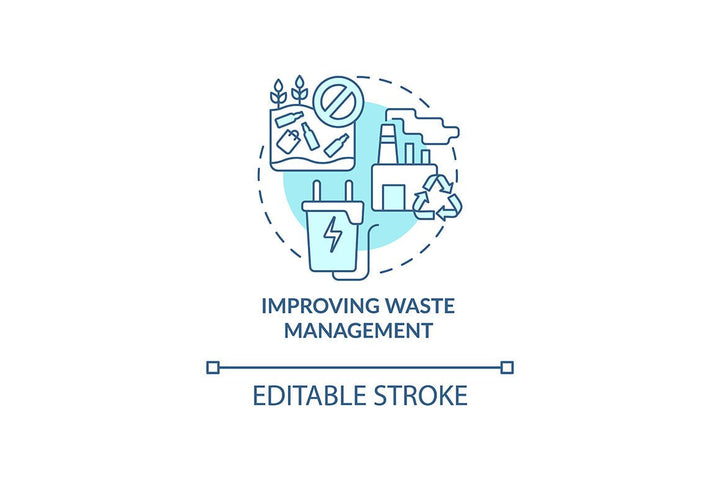 Air pollution prevention concept icons bundle