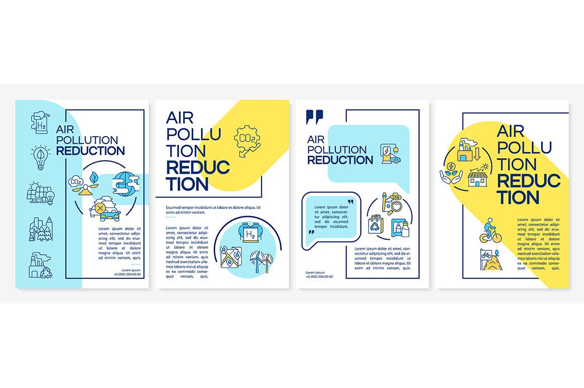 Air pollution reduction brochure templates