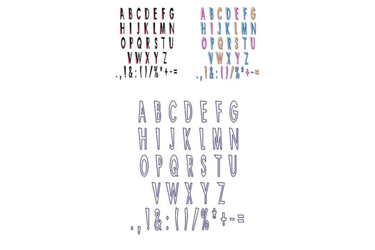 Amusing modern style alphabet set