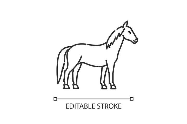 Animals pixel perfect linear icons set