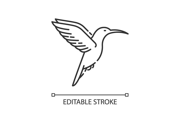 Animals pixel perfect linear icons set