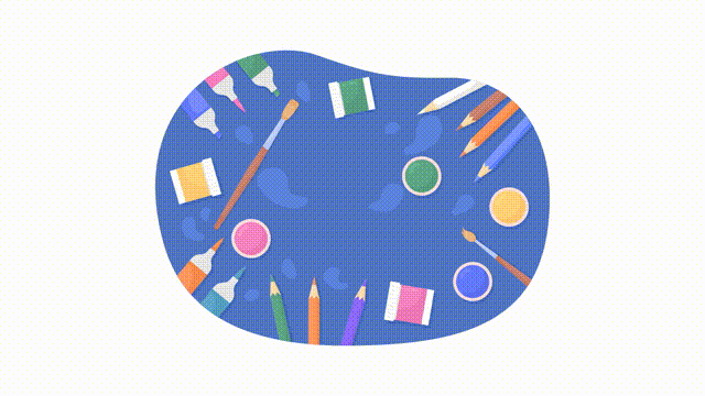 Animated back to school banner. Looped 2D isolated HD video footage with alpha channel. Education flat cartoon animation with text on transparent background. Neucha, Oleo Script Swash Caps fonts used