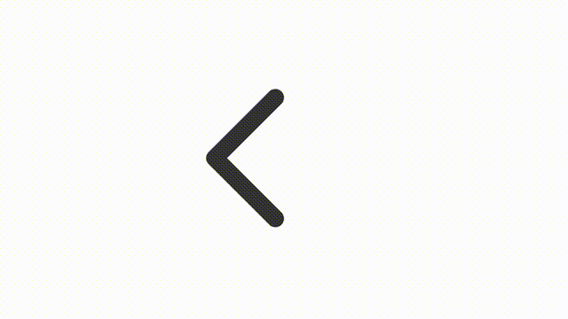 Animated backward linear ui icon. Return back arrow. Seamless loop 4k video with alpha channel on transparent background. Outline isolated user interface element motion graphic animation