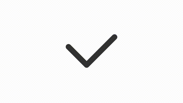 Animated checkmark linear ui icon. System operation completed. Seamless loop 4k video with alpha channel on transparent background. Outline isolated user interface element motion graphic animation
