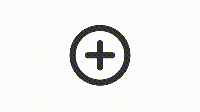 Animated circled plus linear ui icon. Enlargement button. Seamless loop 4k video with alpha channel on transparent background. Outline isolated user interface element motion graphic animation