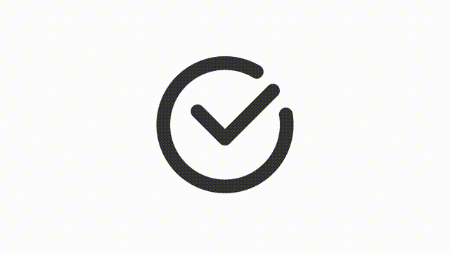 Animated completion linear ui icon. Message sent sign. Seamless loop 4k video with alpha channel on transparent background. Outline isolated user interface element motion graphic animation