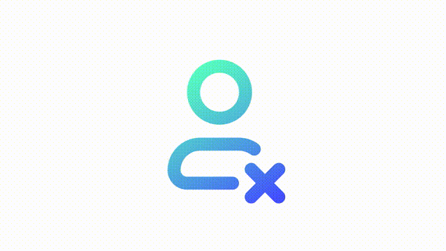 Animated delete gradient ui icon