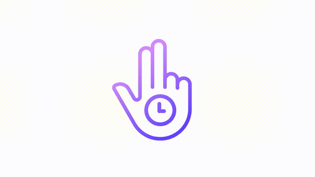 Animated double hold gradient icon