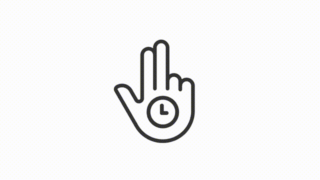 Animated double hold linear icon