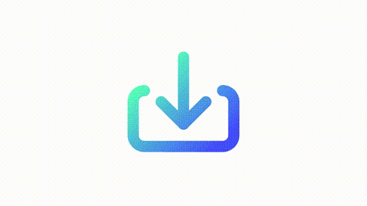 Animated download gradient ui icon