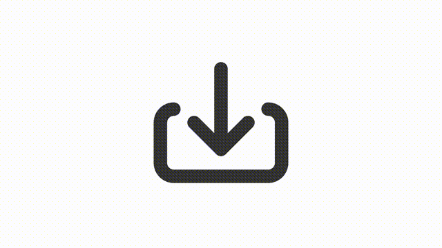Animated download linear ui icon. Save file from internet. Seamless loop 4k video with alpha channel on transparent background. Outline isolated user interface element motion graphic animation