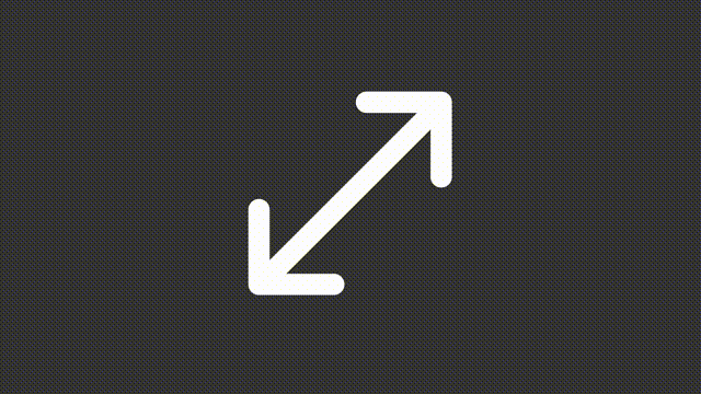 Animated enlarge white line ui icon. Magnify digital text. Seamless loop 4k video with alpha channel on transparent background. Isolated user interface symbol motion graphic design for night mode