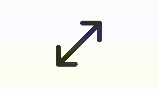Animated enlargement linear ui icon. Magnify digital text. Seamless loop 4k video with alpha channel on transparent background. Outline isolated user interface element motion graphic animation