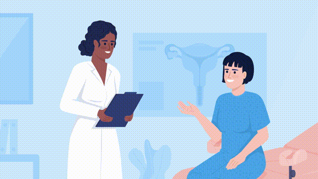 Animated gynecology illustration