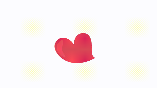 Animated heart element. Flat cartoon style HD video footage. Fall in love. Send valentine. Romantic color illustration on white background with alpha channel transparency for animation