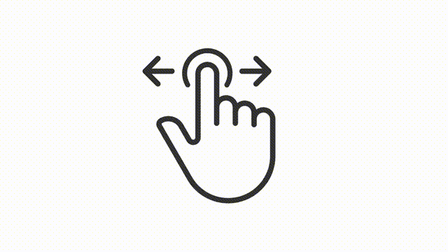 Animated horizontal move linear icon