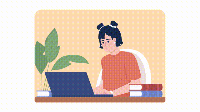 Animated isolated online math class. Looped flat 2D character HD video footage with alpha channel. Colorful animation on transparent background for website, social media. Comfortaa font used